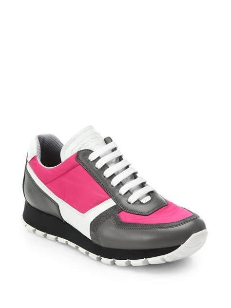 prada camouflage sneakers womens|Prada pink platform sneakers.